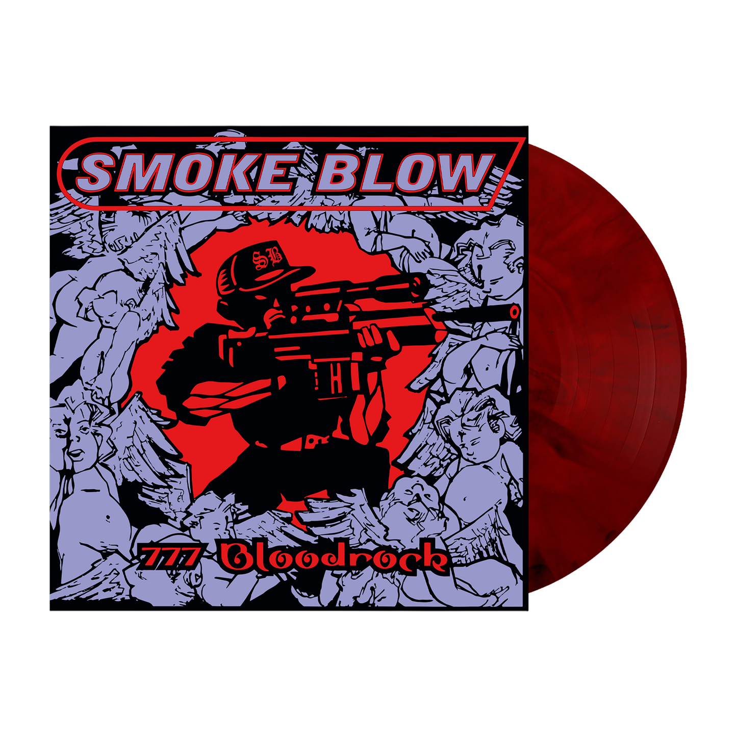Smoke Blow (777 Bloodrock) 140g Red & Black Marbled Vinyl