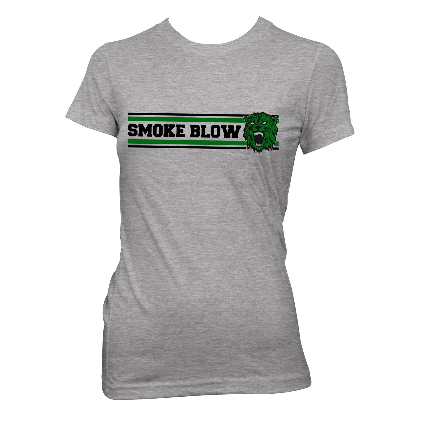 Smoke Blow (Green Bars) Fitted Girl T-Shirt