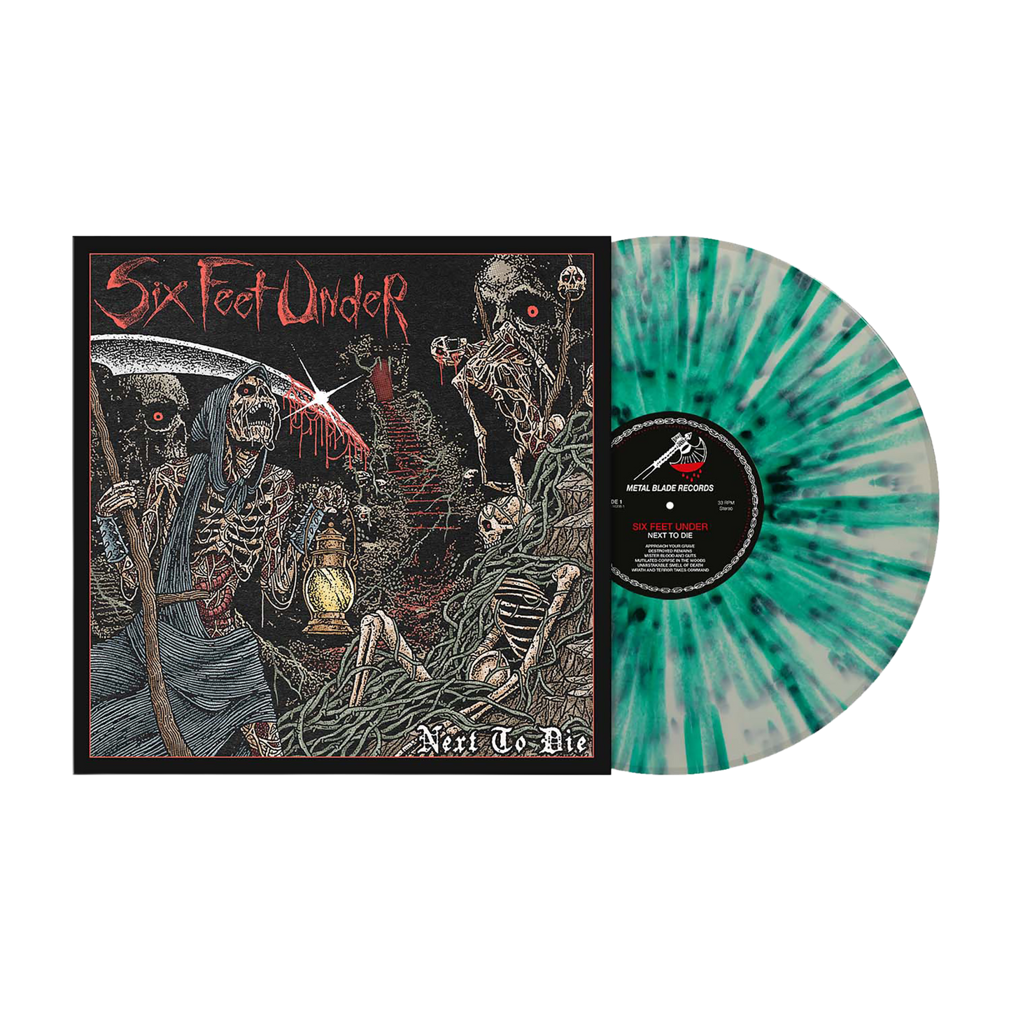 Six Feet Under (Next To Die) Bone White Green Splatter Vinyl