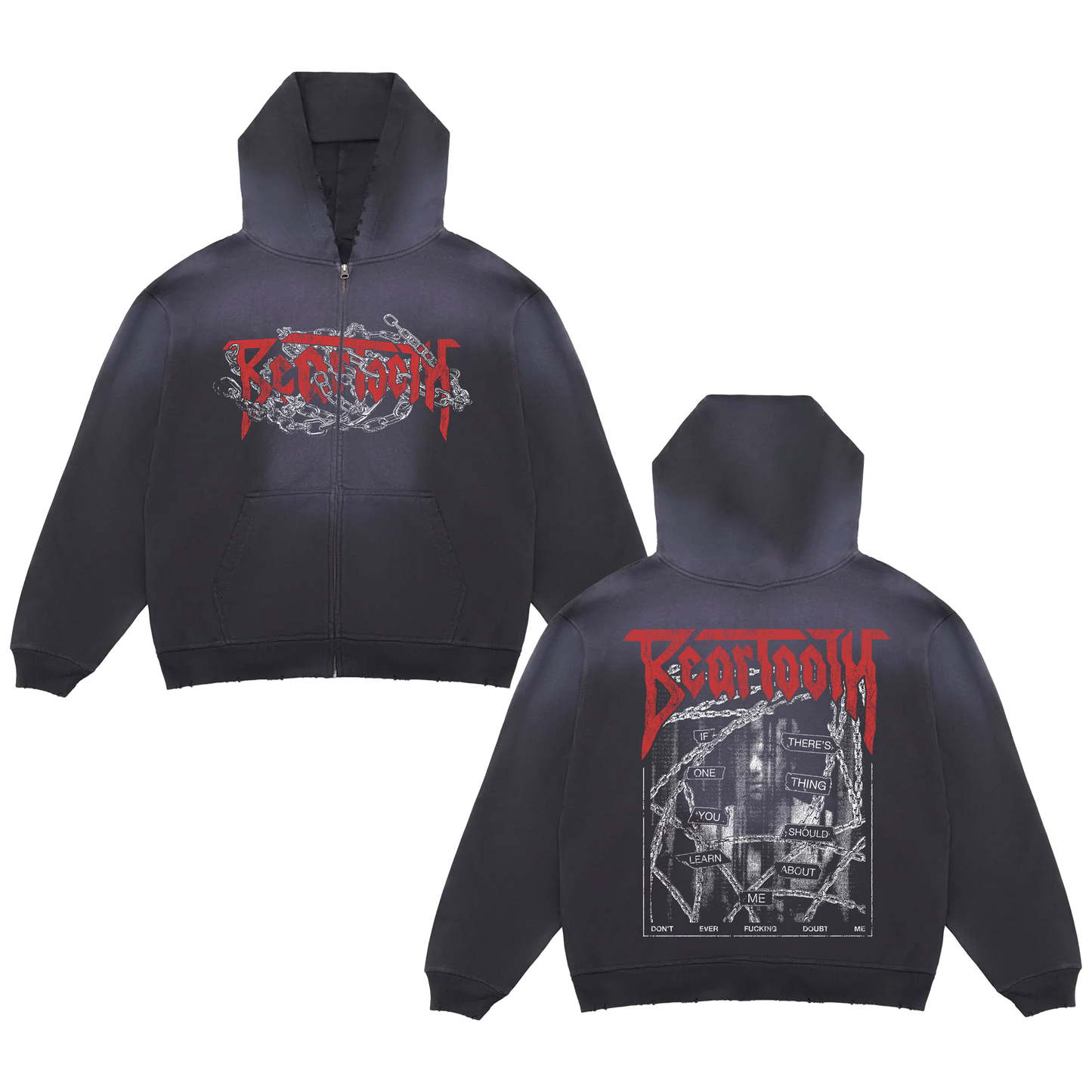 Beartooth (Chain Distressed Potassium) Zip Hoodie