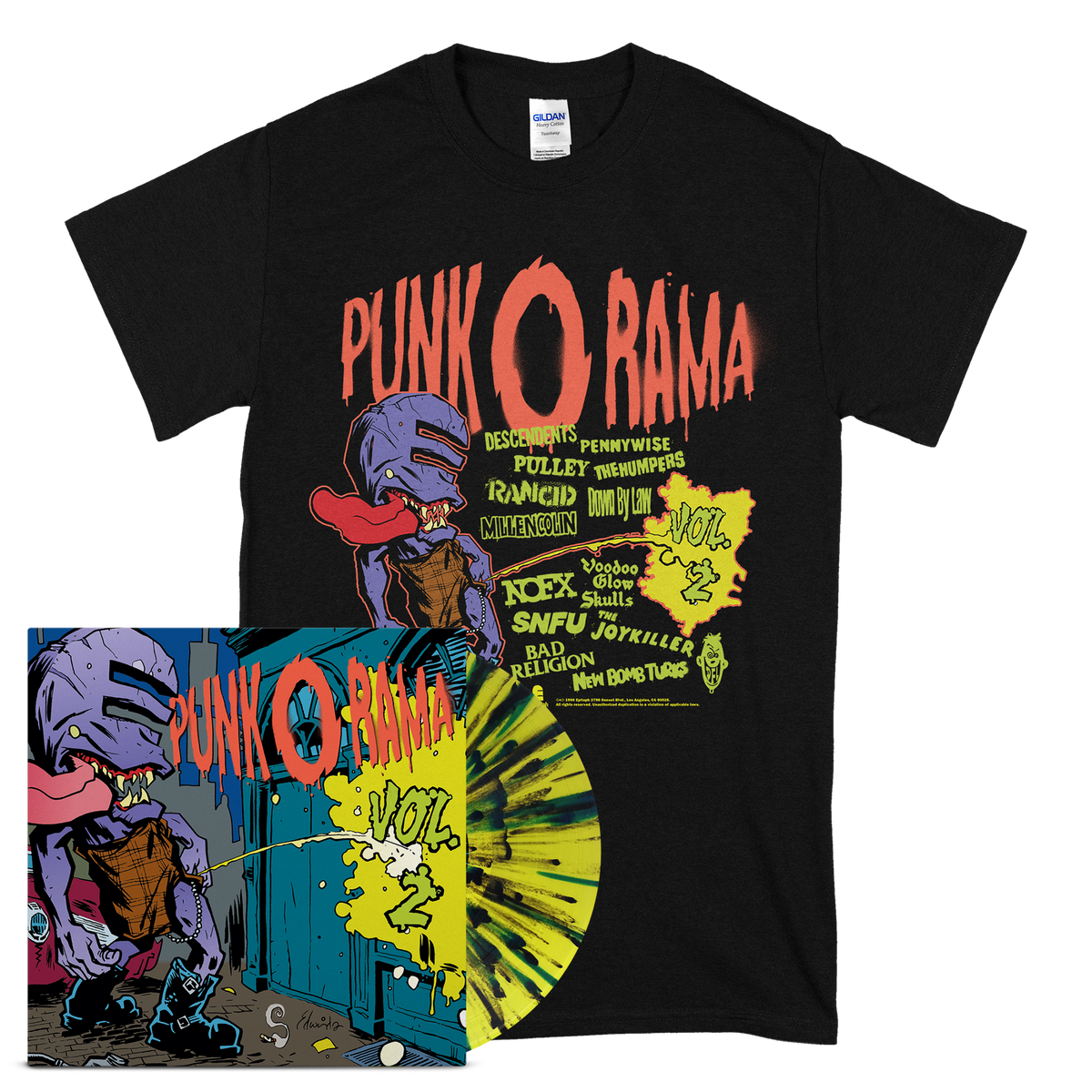 Punk-O-Rama (Punk-O-Rama Vol. 2) Eggbert Piss Splatter Vinyl Bundle