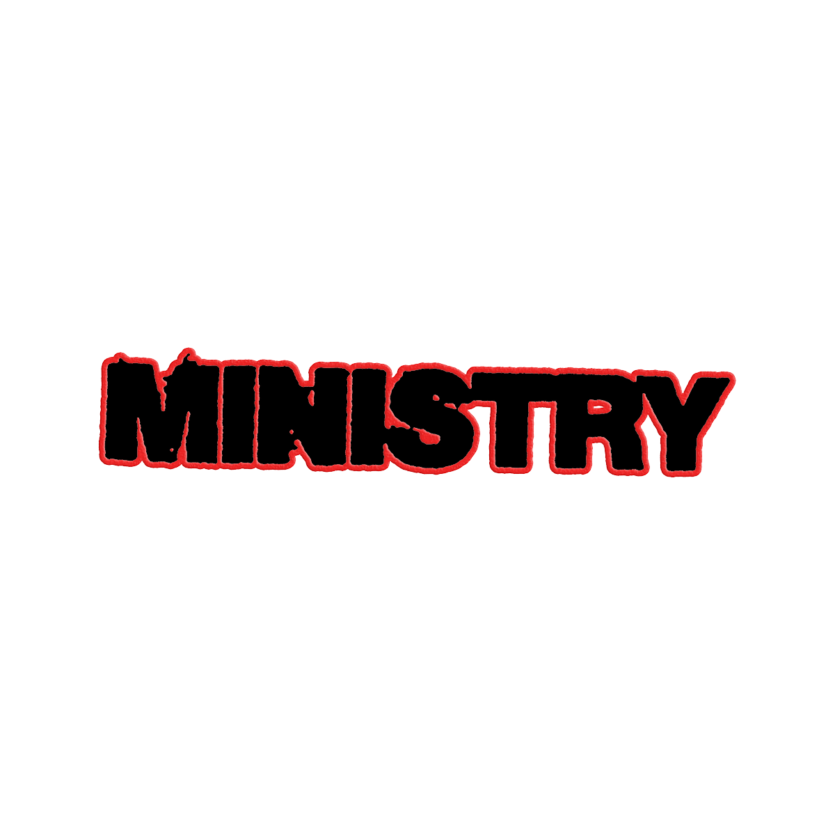 Ministry (Logo Red) Die Cut Patch
