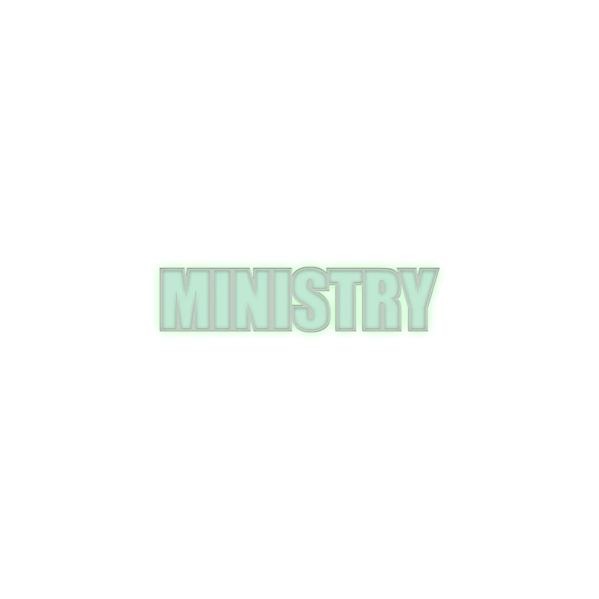 Ministry (Bold Logo Glow in the Dark) Enamel Pin