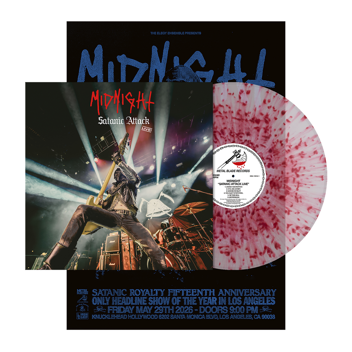 Midnight (Satanic Attack Live!) Blood Splatter Vinyl