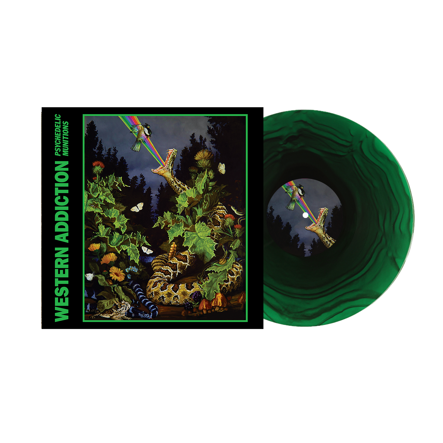 Western Addiction (Psychedelic Munitions) Green Ripple Vinyl