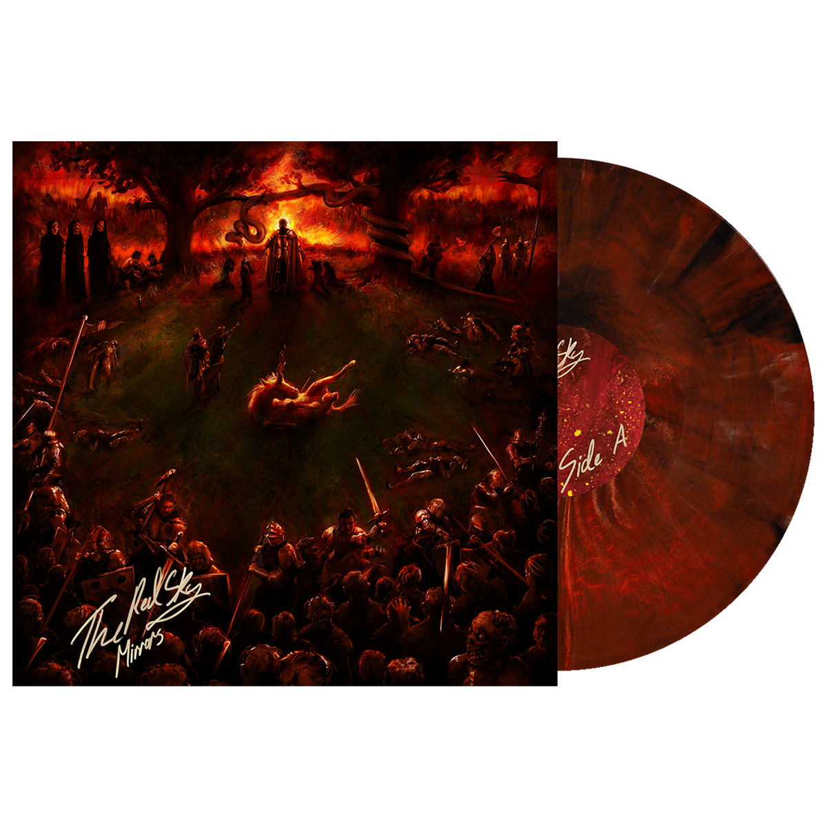 Mirrors (The Red Sky) Black Red & White Marble Vinyl