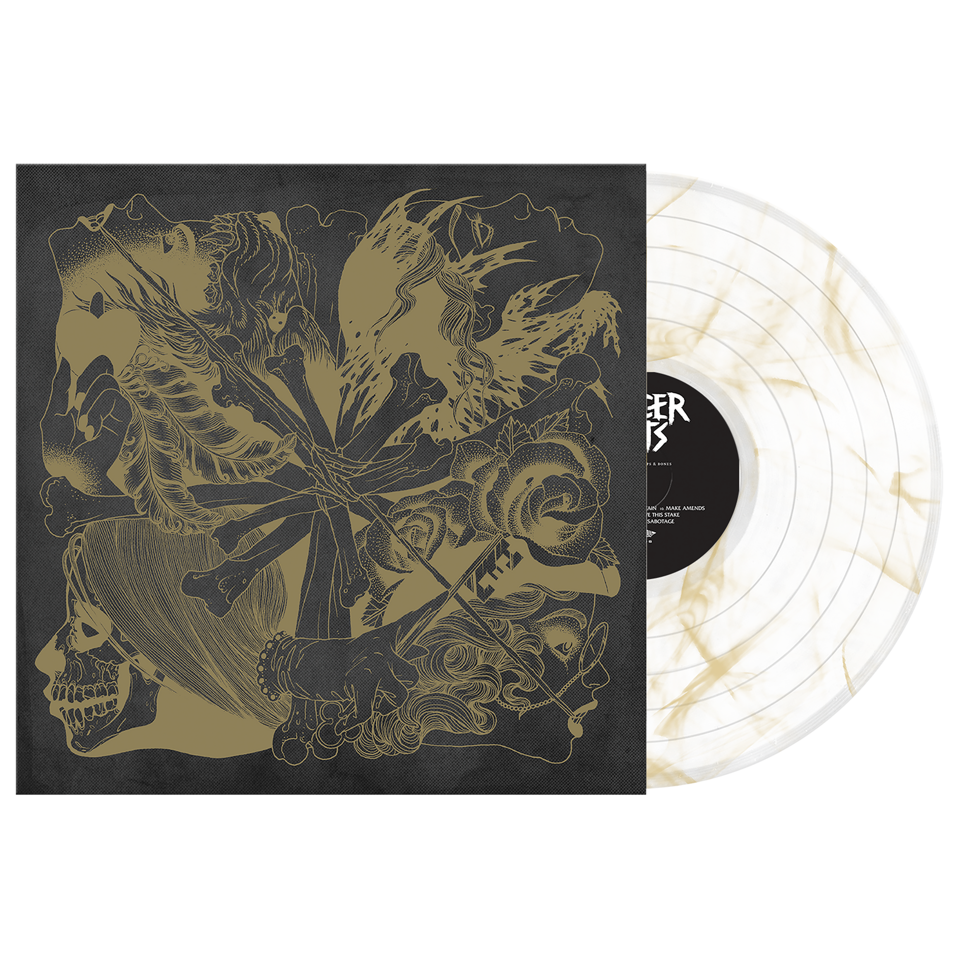 Cancer Bats (Bears, Mayors, Scraps & Bones) Clear w/Gold Marble Vinyl