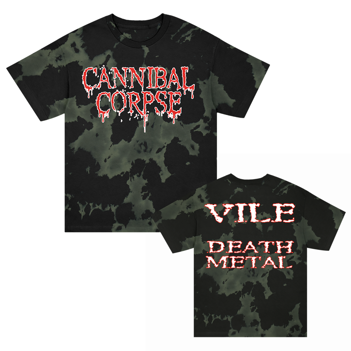 Cannibal Corpse (Vile Death Metal Logo Grey Dye) T-Shirt
