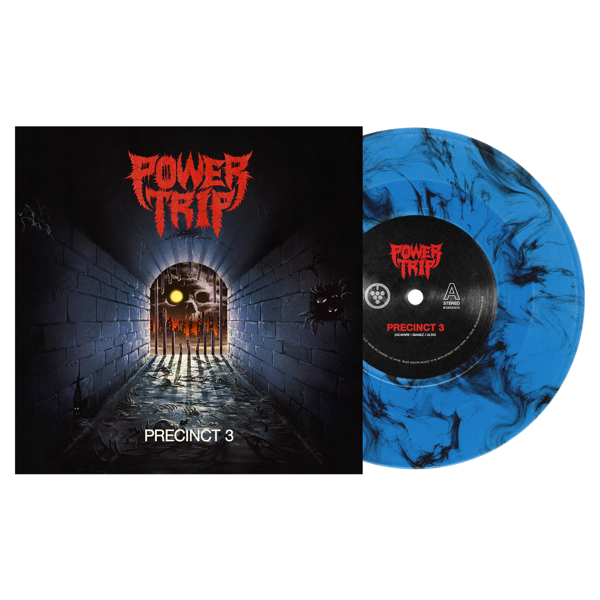 Power Trip (Precinct 3 (Power Trip)) Blue & Black Marble 7 Inch